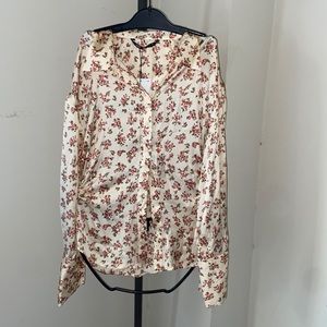Zara floral blouse